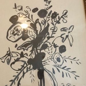 ART PRINT Black & White Beautiful Modern Florals PRINT FINAL SALE